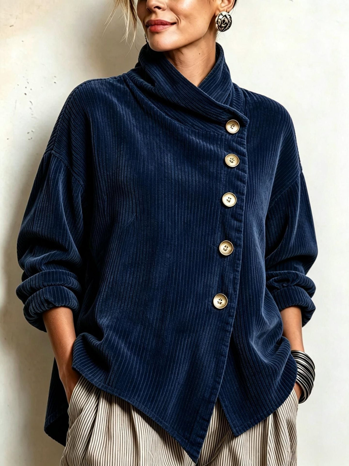 Cecily | Ribbed Corduroy Sweater