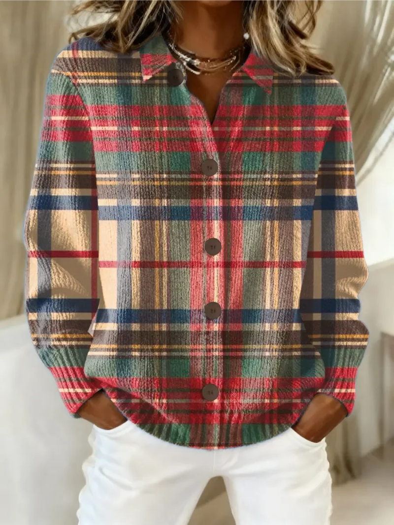 Pamela | Multicolour Plaid Button Cardigan