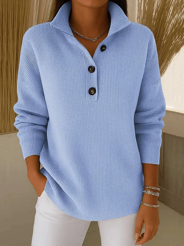 Josephine | Polo V-Neck Sweater