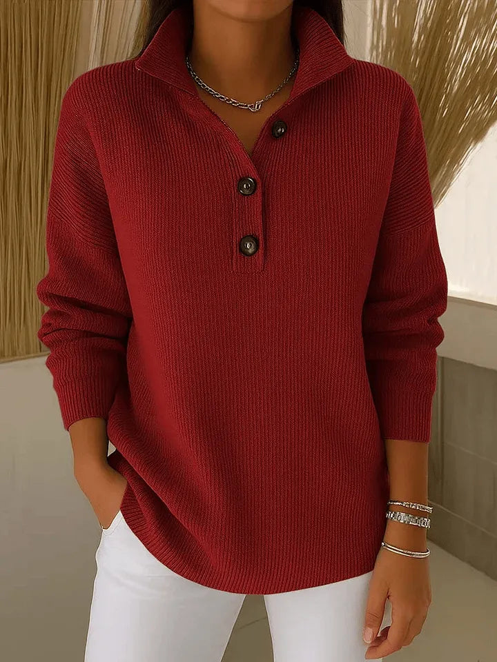 Josephine | Polo V-Neck Sweater