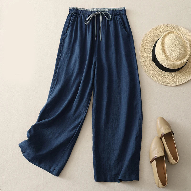 Cecily | Linen Blend Trousers