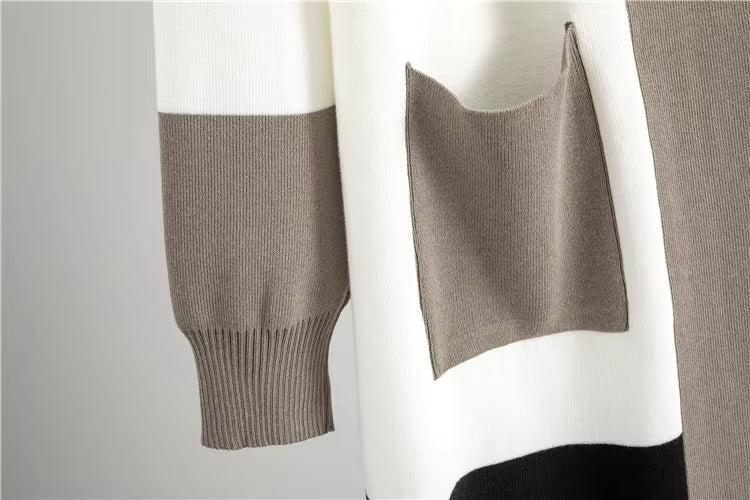 Hilary | Three-Piece Knit Set with Wide-Leg Trousers and Long Cardigan
