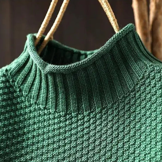 Bridget | Relaxed Ribbed High-Neck Sweater