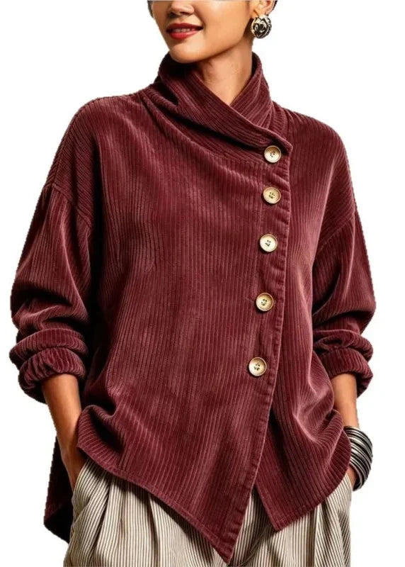 Amber | Corduroy Button-Up Top