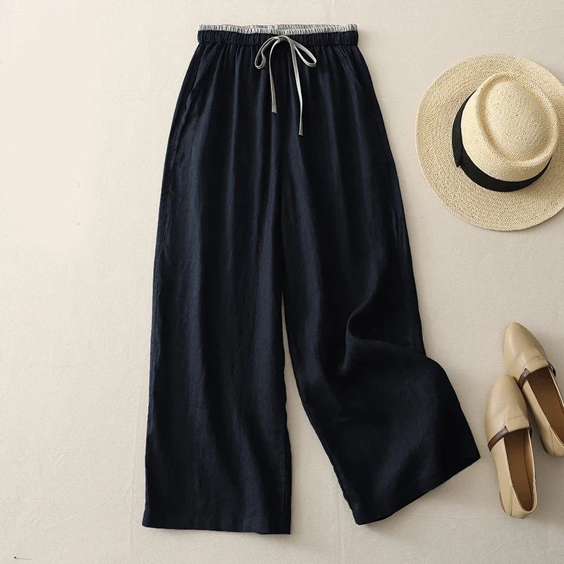 Cecily | Linen Blend Trousers