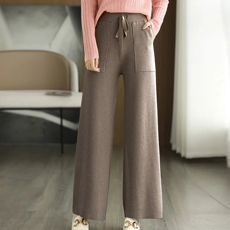 Imogen | Wool Knit Trousers