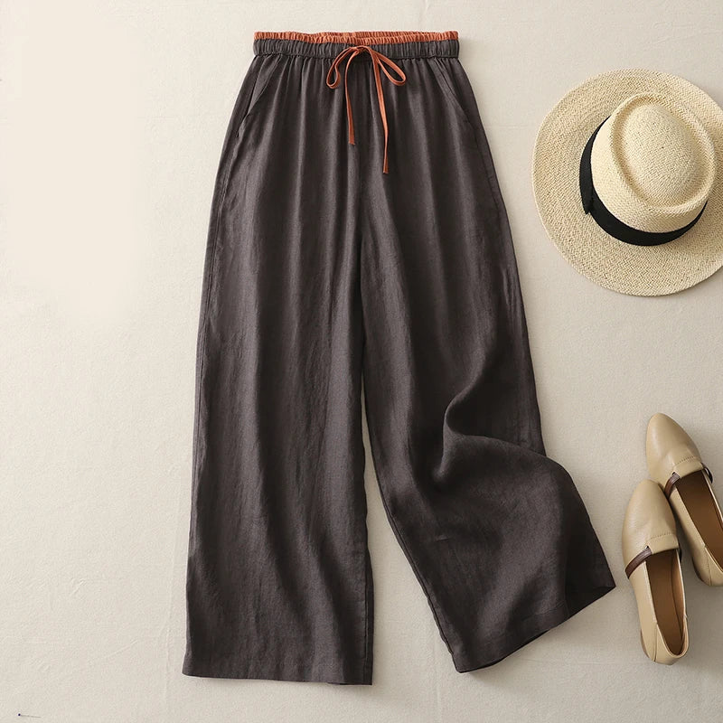 Cecily | Linen Blend Trousers
