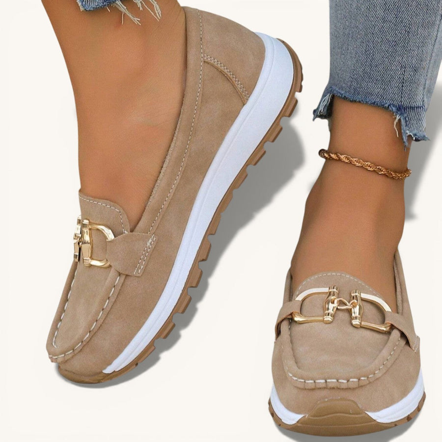 Rhian | Flat Moccasins with Buckle