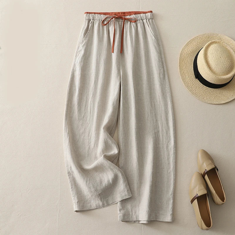 Cecily | Linen Blend Trousers