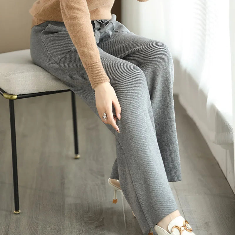 Imogen | Wool Knit Trousers