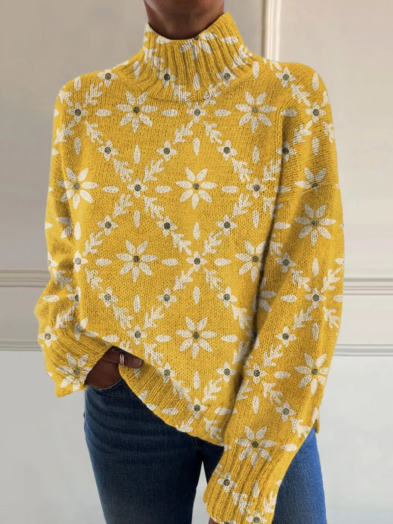 Gloria | Vintage Colour-Block Turtleneck