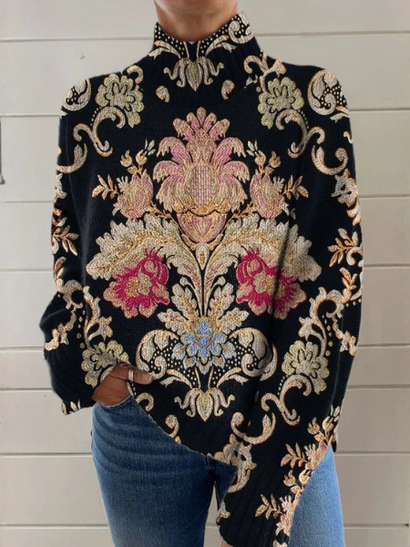 Perdita | Vintage Floral Turtleneck