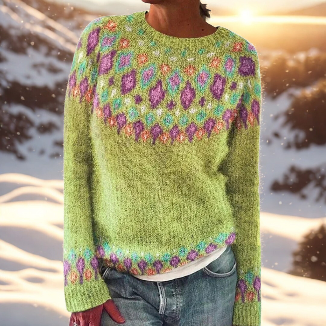 Lettice | Fair Isle Shoulder Sweater