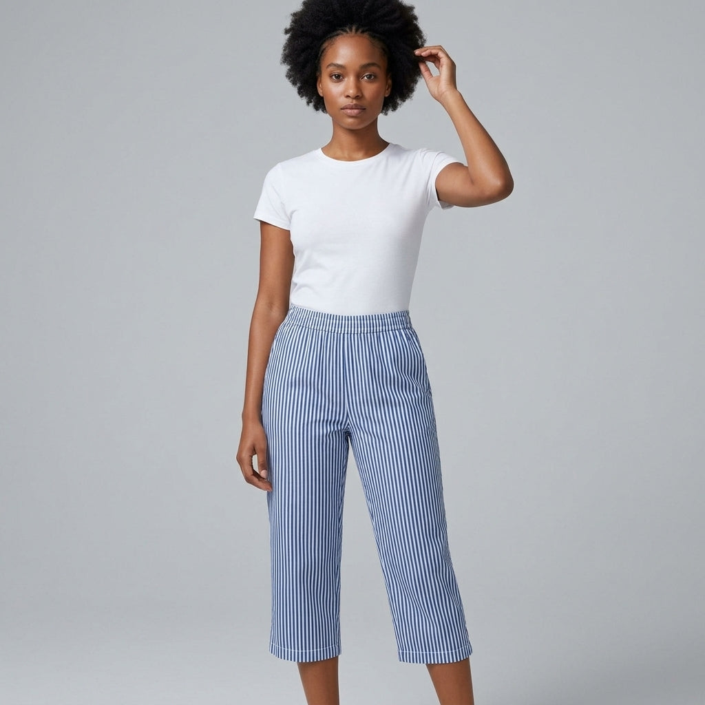 Emily | Striped Wide-Leg Trousers