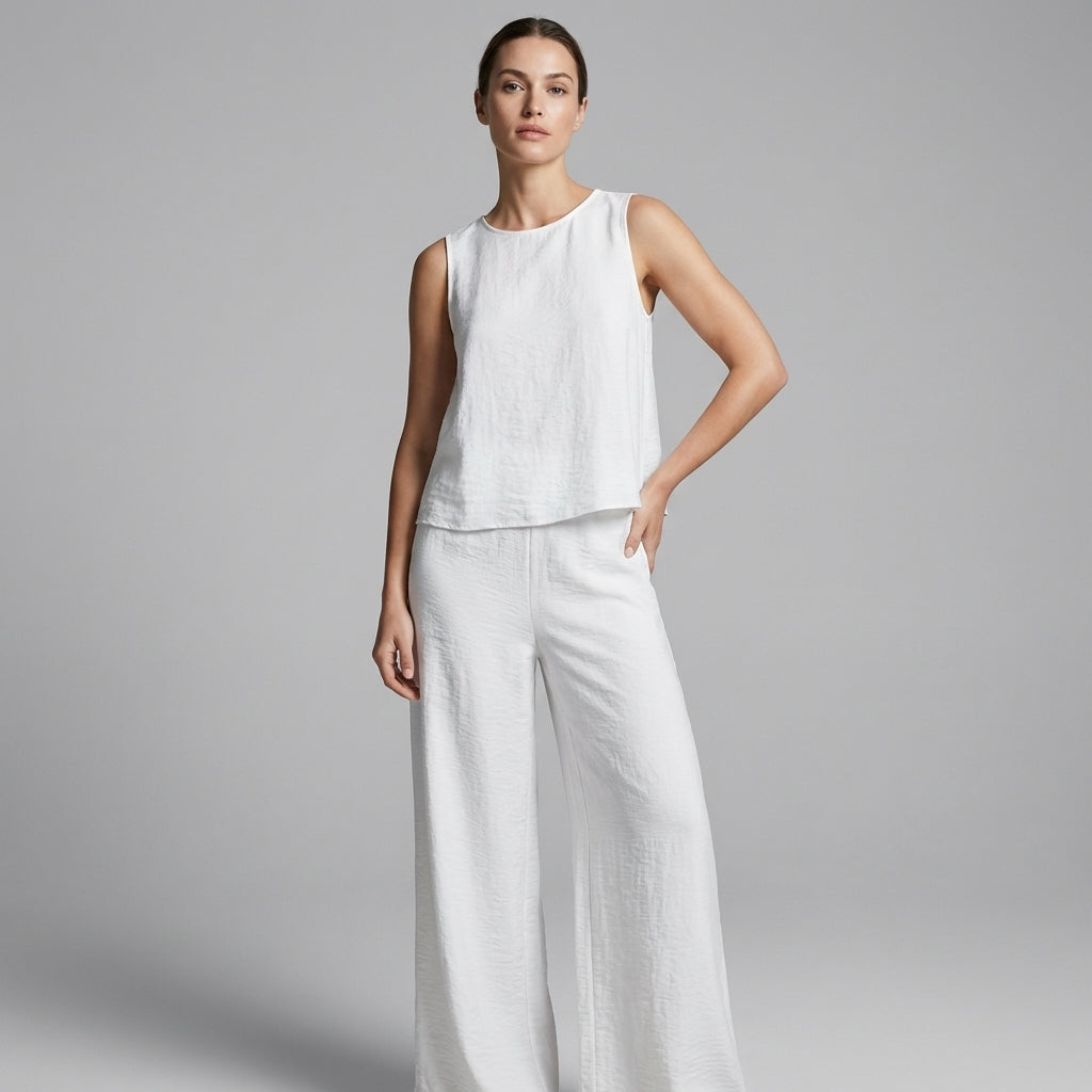 Harriet | Sleeveless Wide-Leg Two-Piece Set