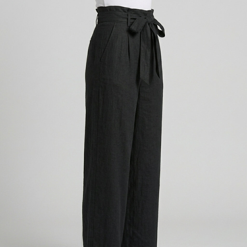Clara | Paperbag Wide-Leg Trousers