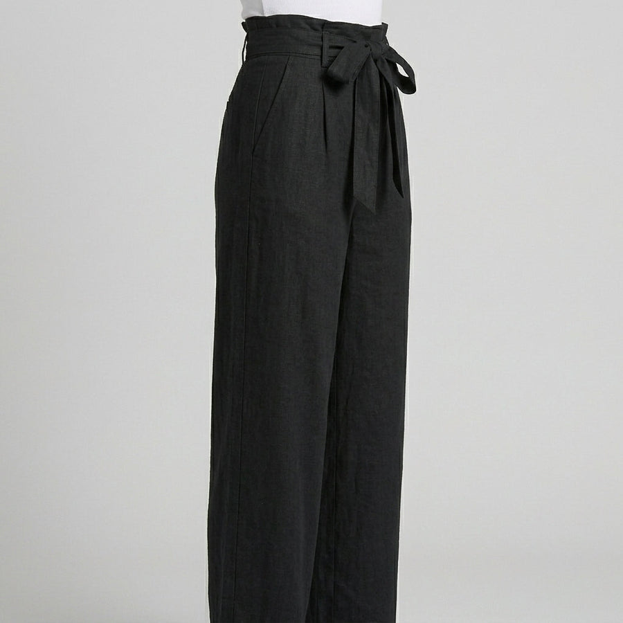 Clara | Paperbag Wide-Leg Trousers