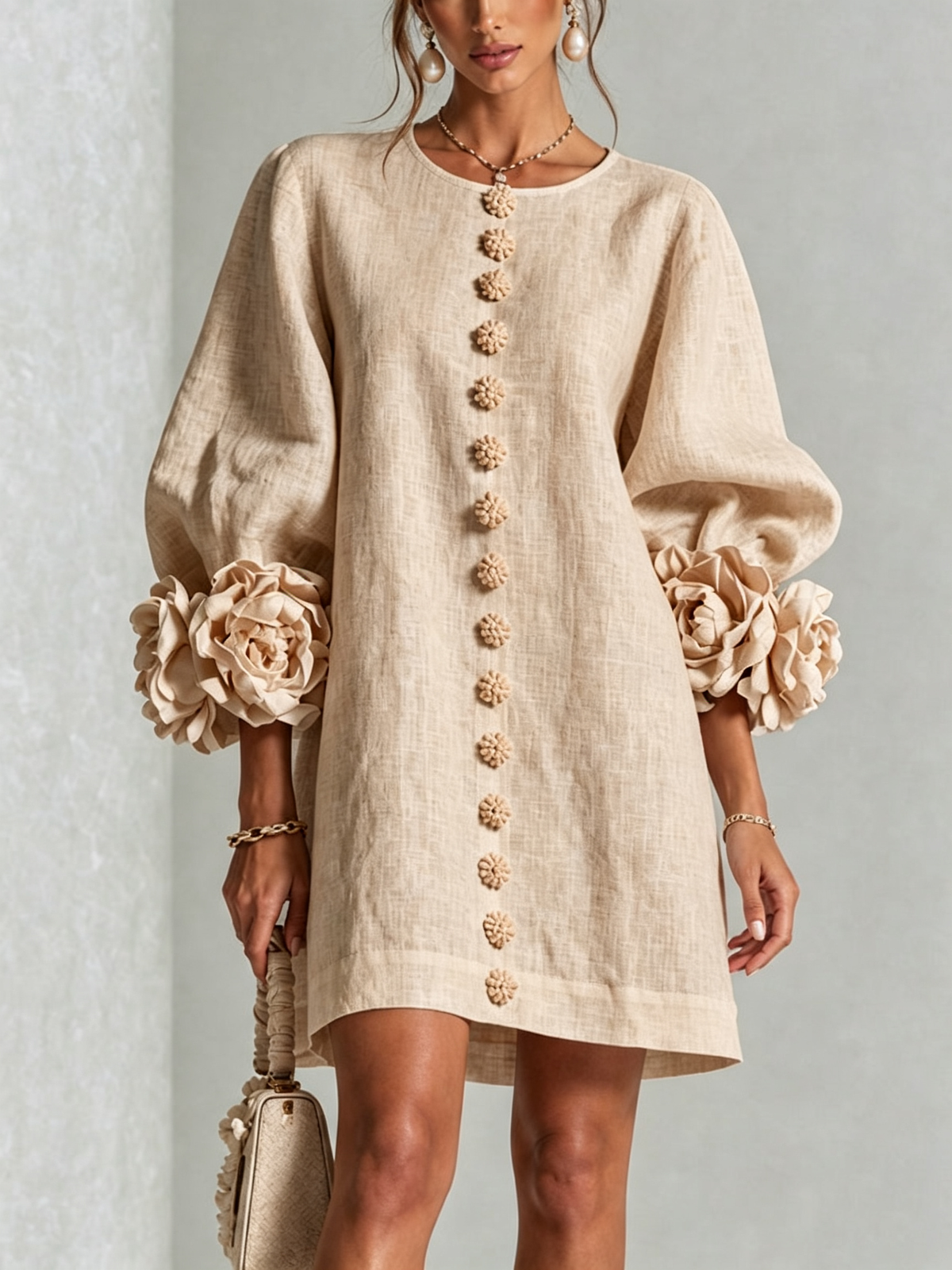 Dulcie | Floral Button-Front Mini Dress