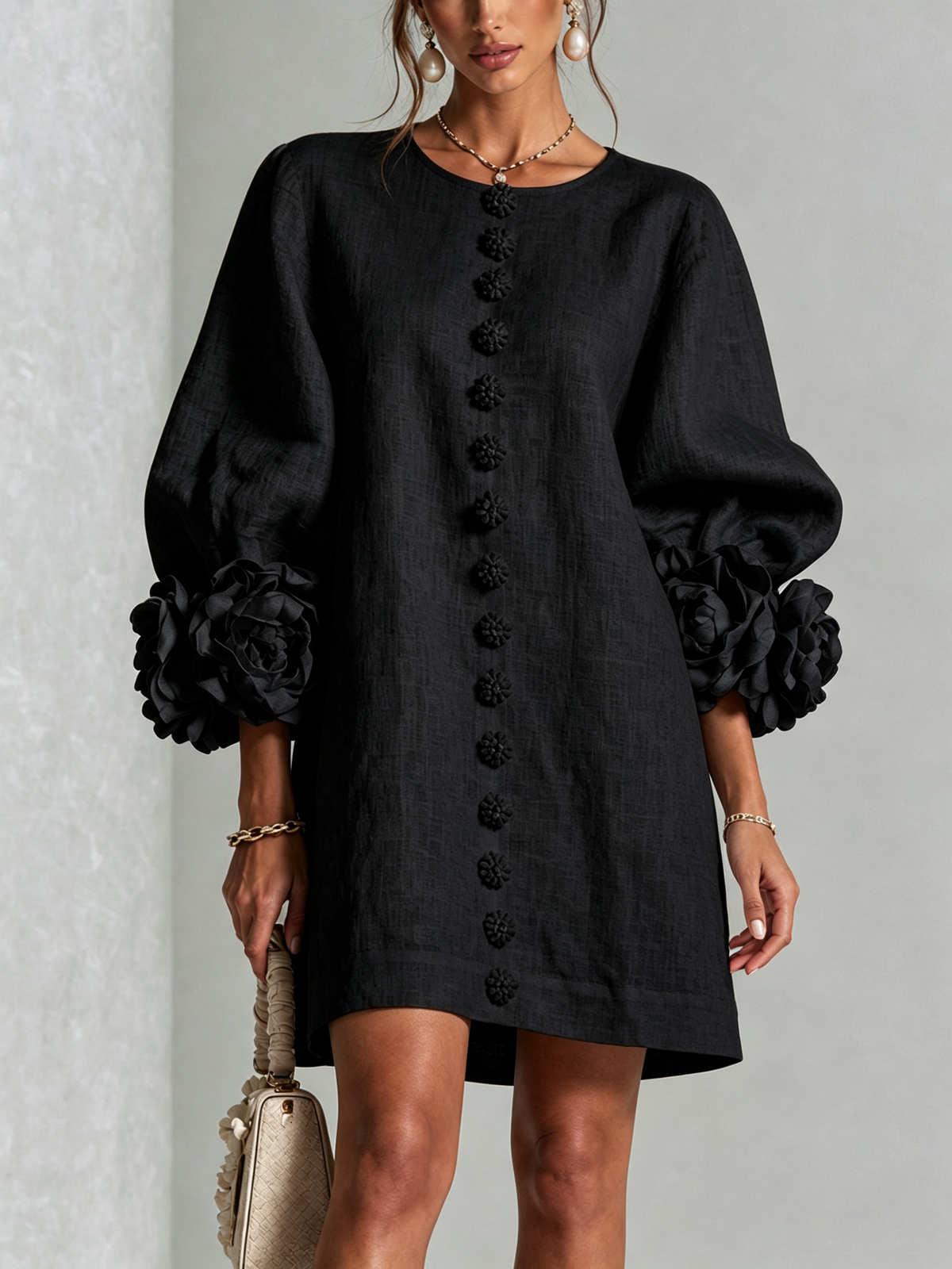 Dulcie | Floral Button-Front Mini Dress