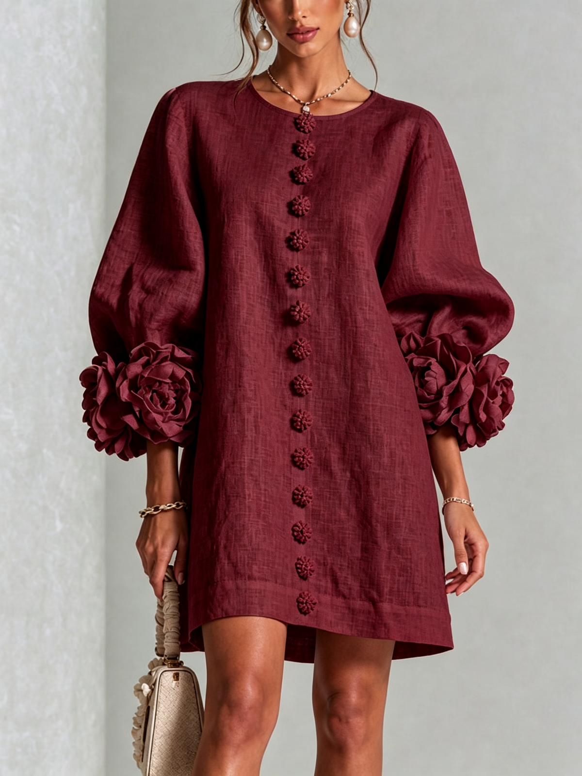 Dulcie | Floral Button-Front Mini Dress