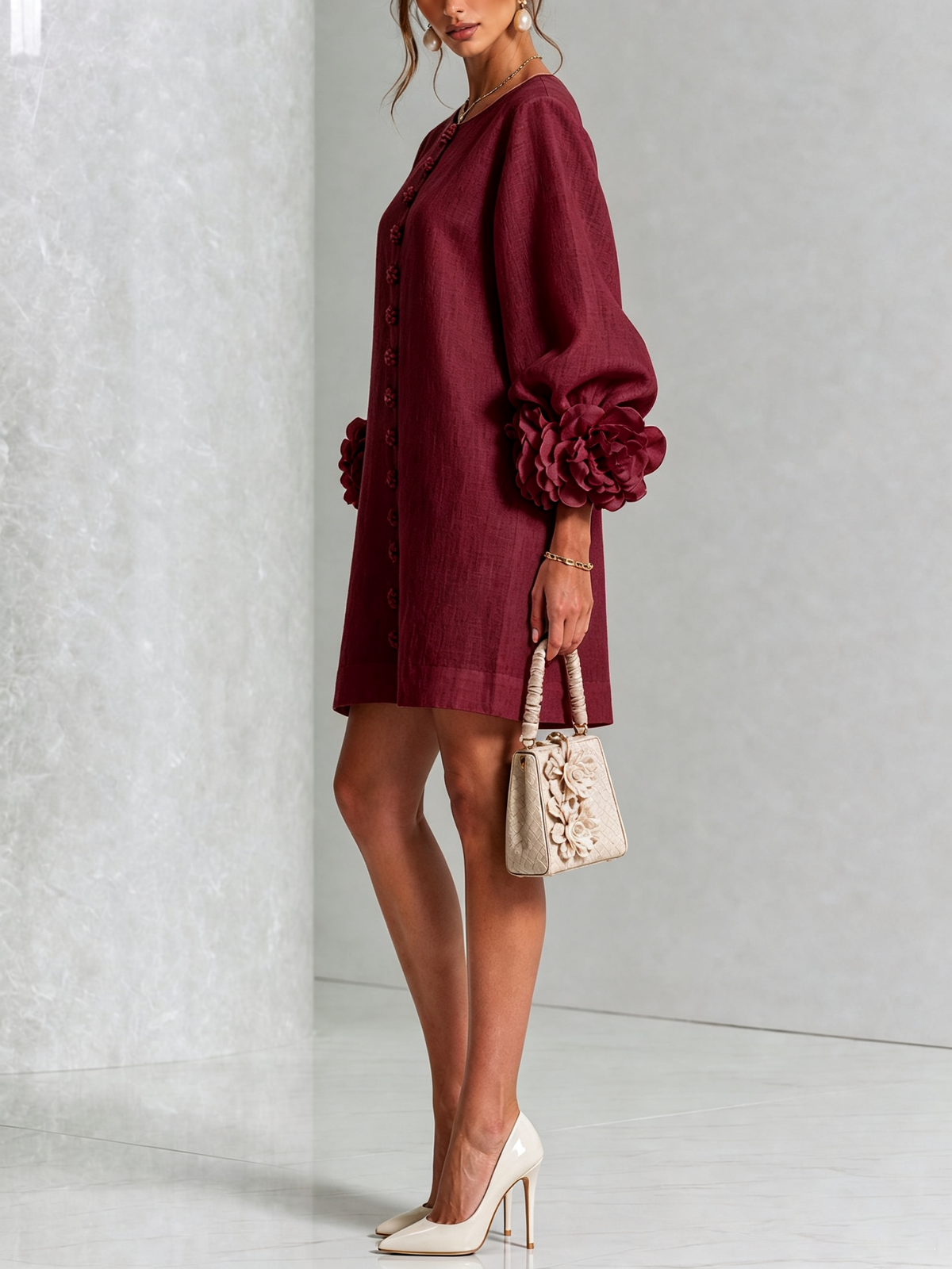 Dulcie | Floral Button-Front Mini Dress
