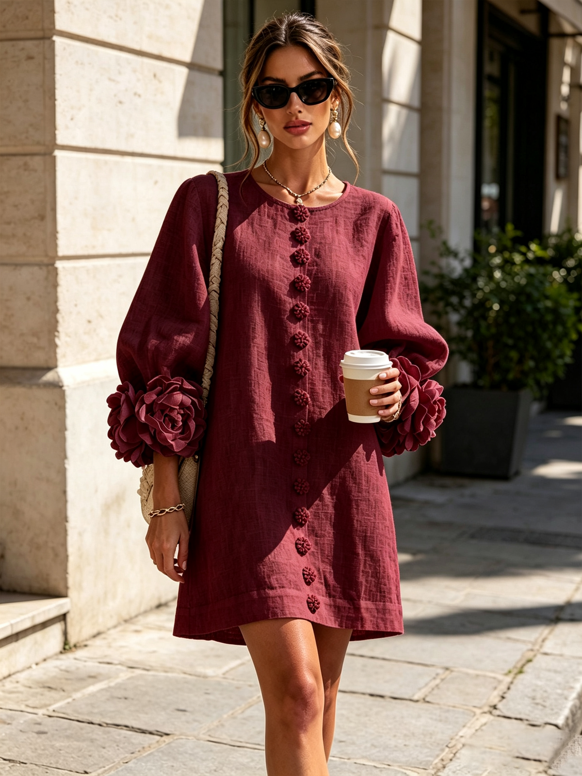 Dulcie | Floral Button-Front Mini Dress