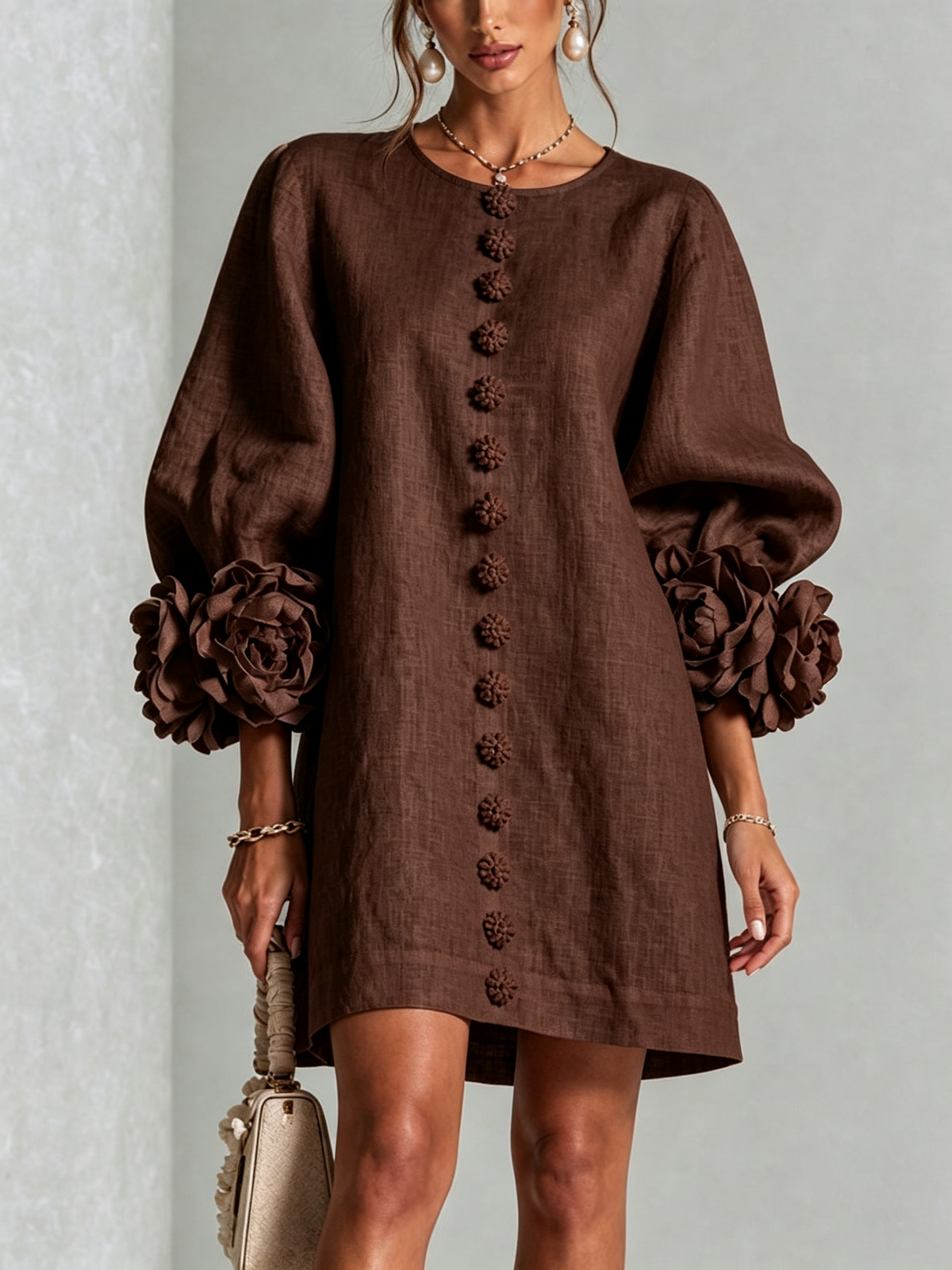 Dulcie | Floral Button-Front Mini Dress