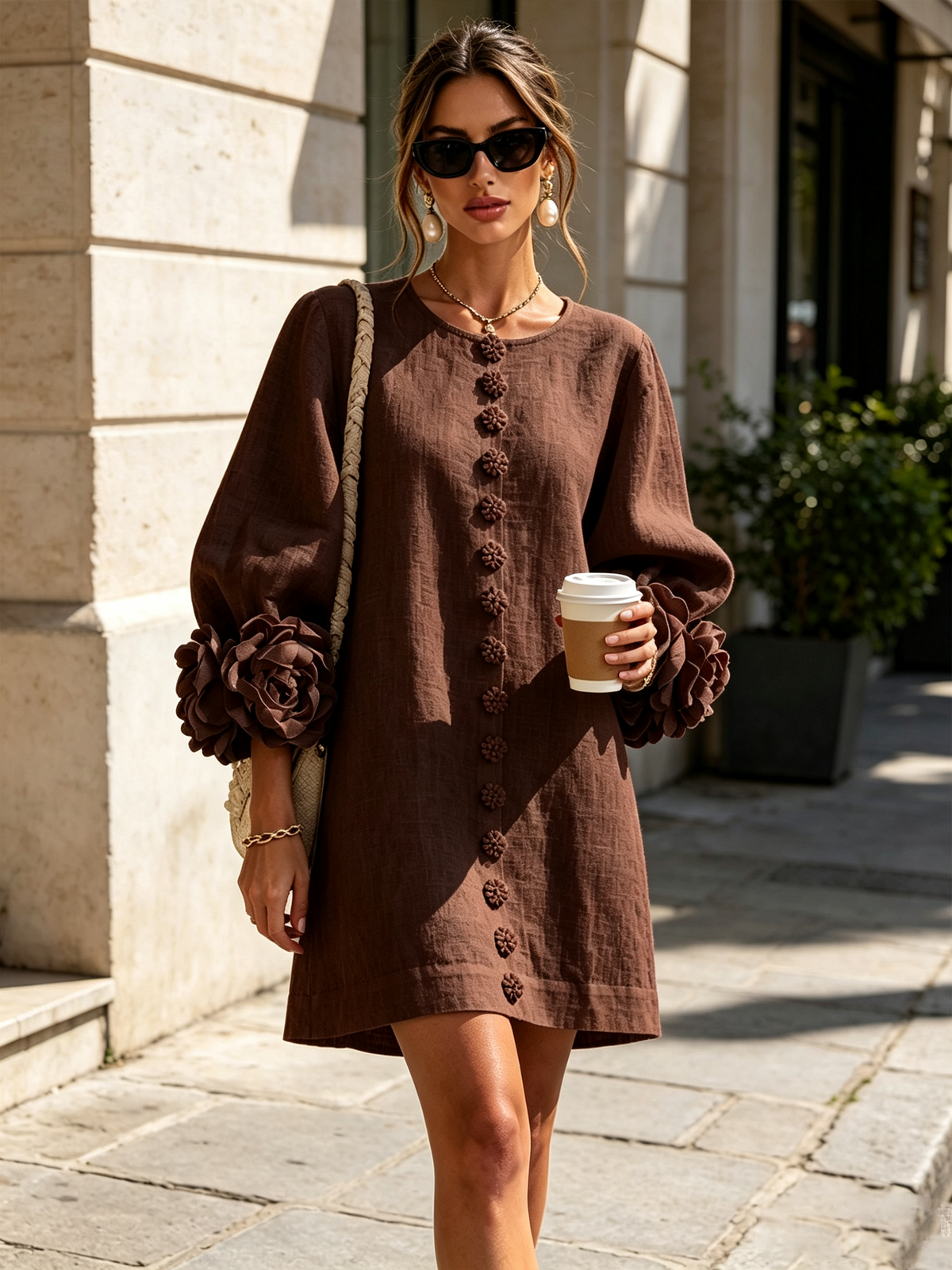 Dulcie | Floral Button-Front Mini Dress