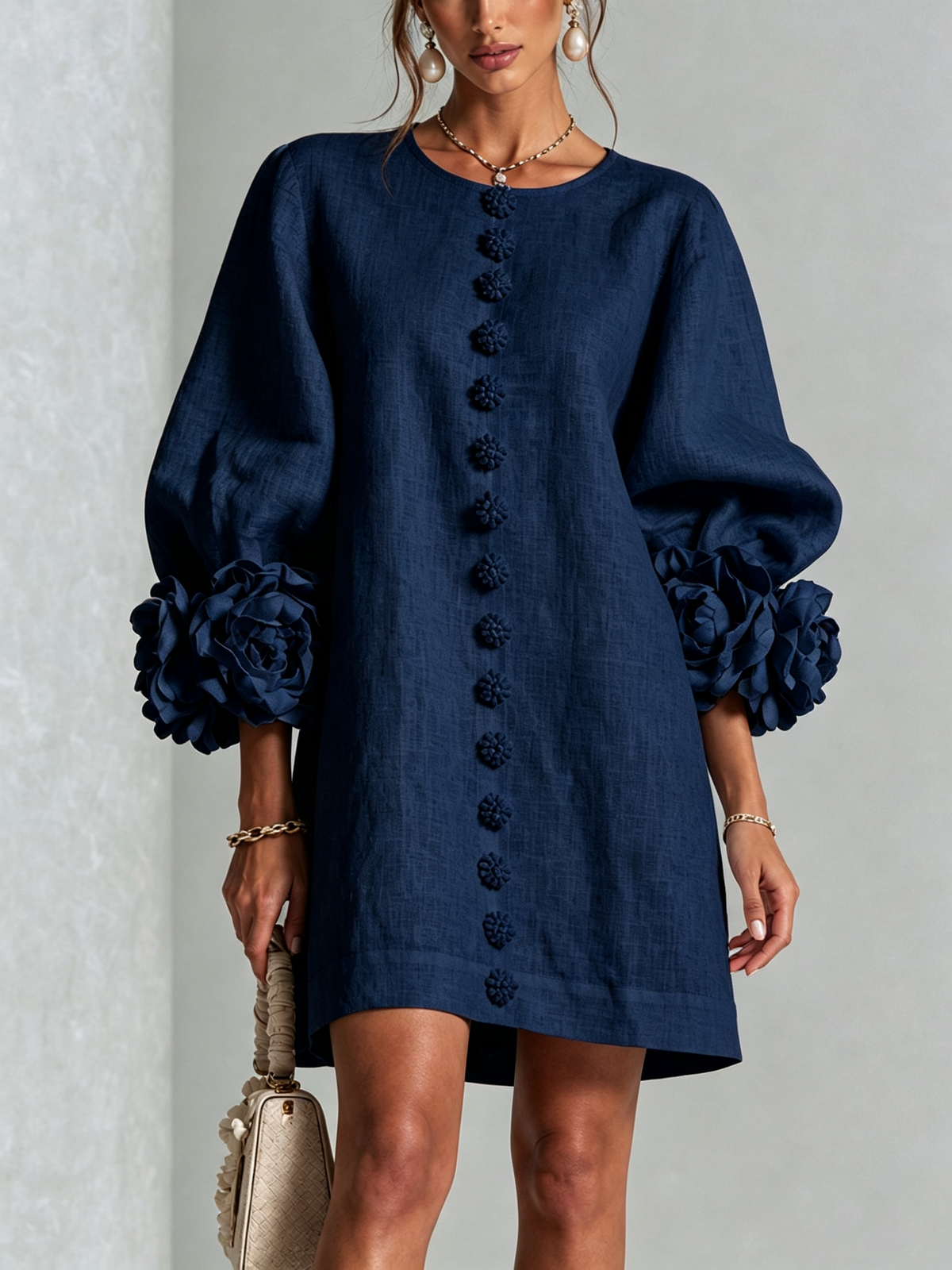 Dulcie | Floral Button-Front Mini Dress