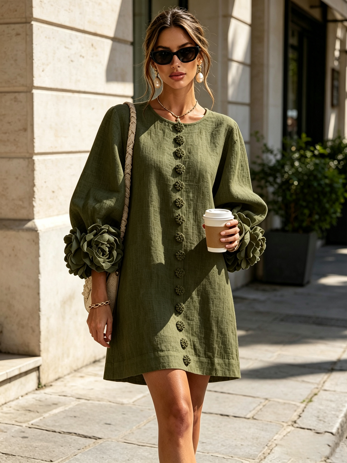 Dulcie | Floral Button-Front Mini Dress