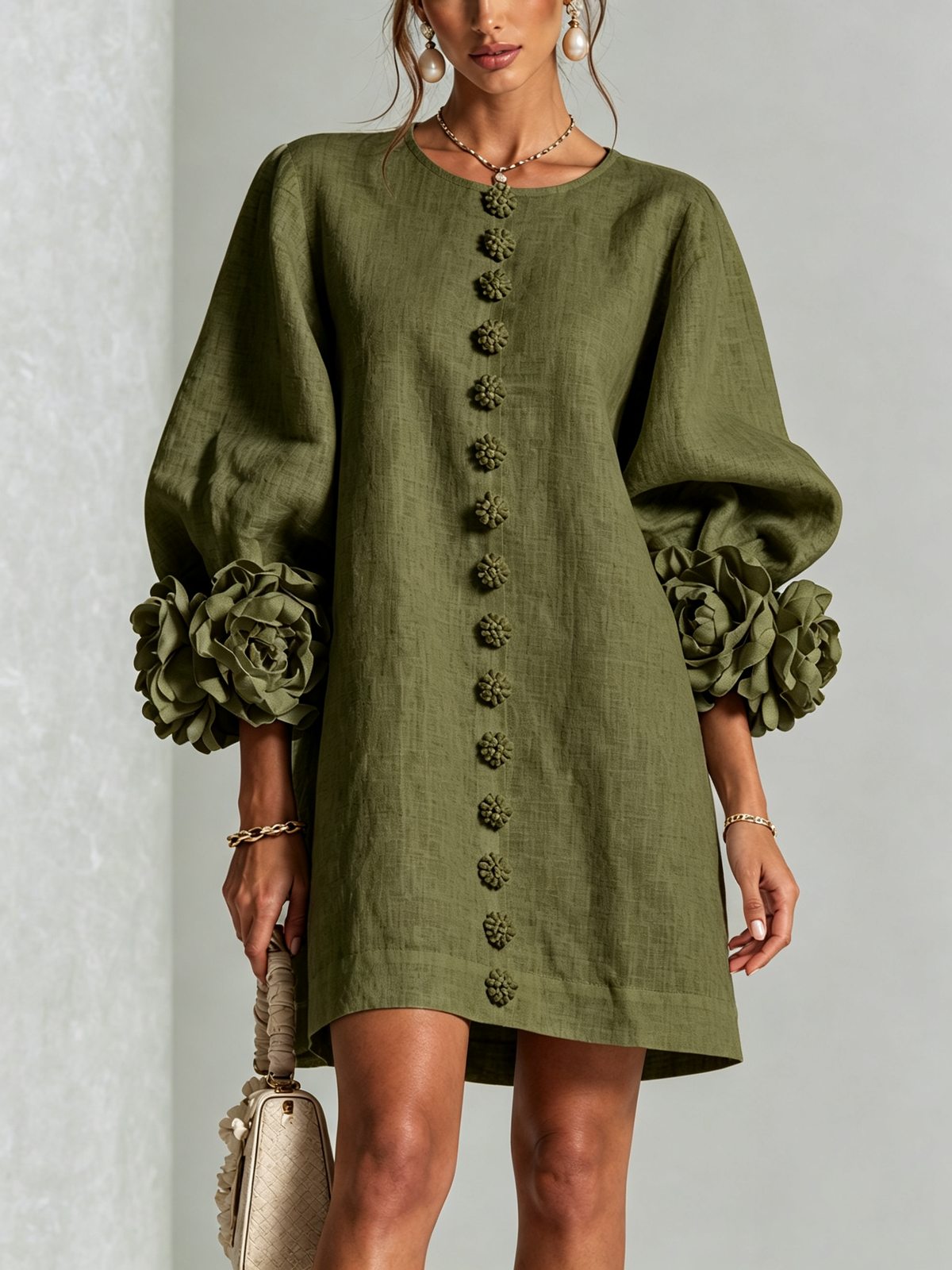 Dulcie | Floral Button-Front Mini Dress