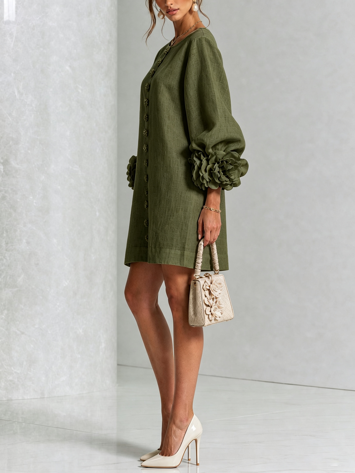 Dulcie | Floral Button-Front Mini Dress