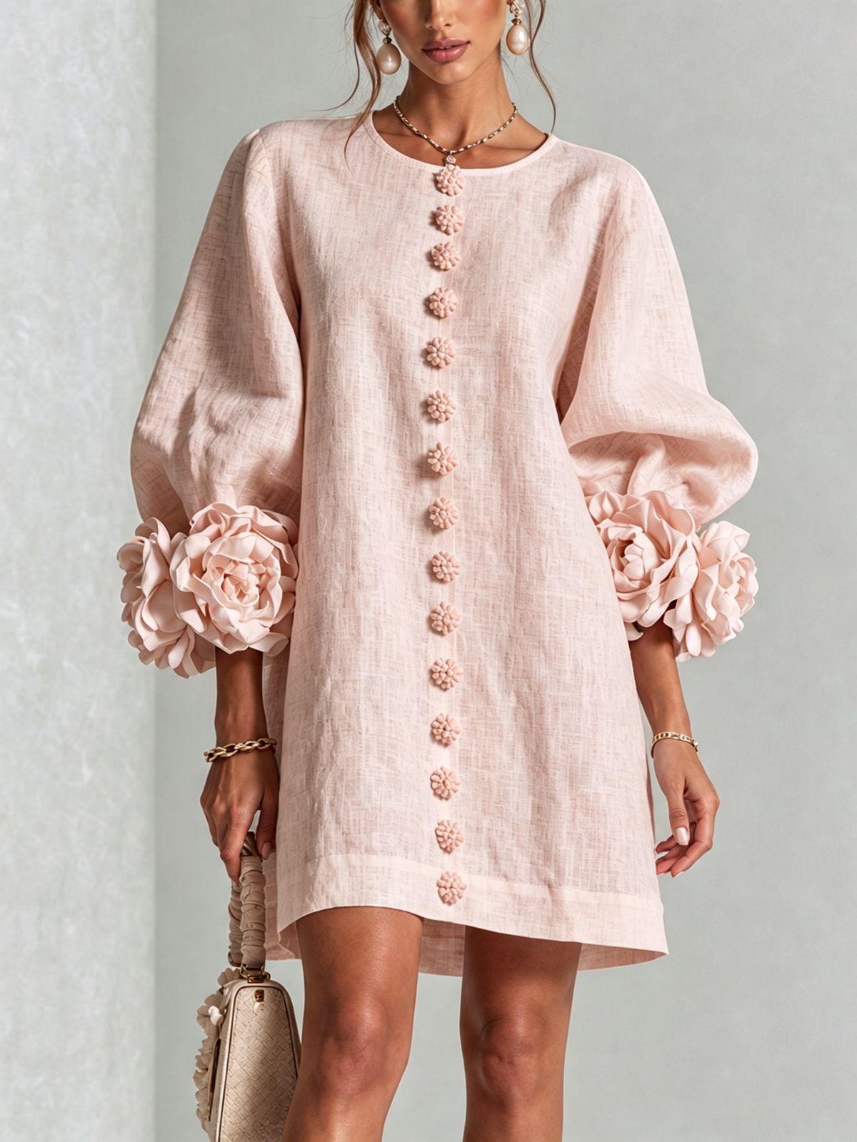 Dulcie | Floral Button-Front Mini Dress