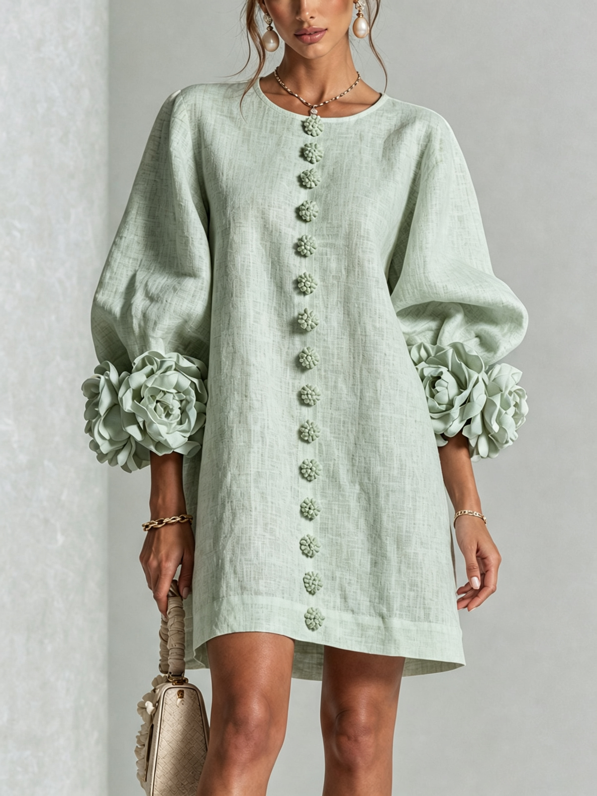 Dulcie | Floral Button-Front Mini Dress