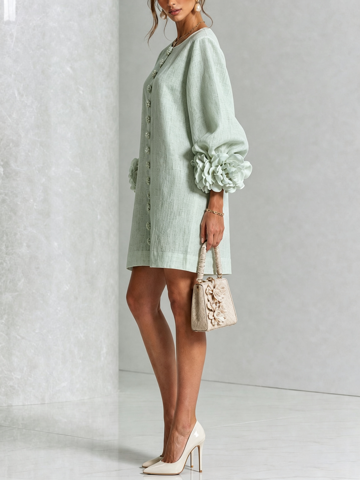 Dulcie | Floral Button-Front Mini Dress