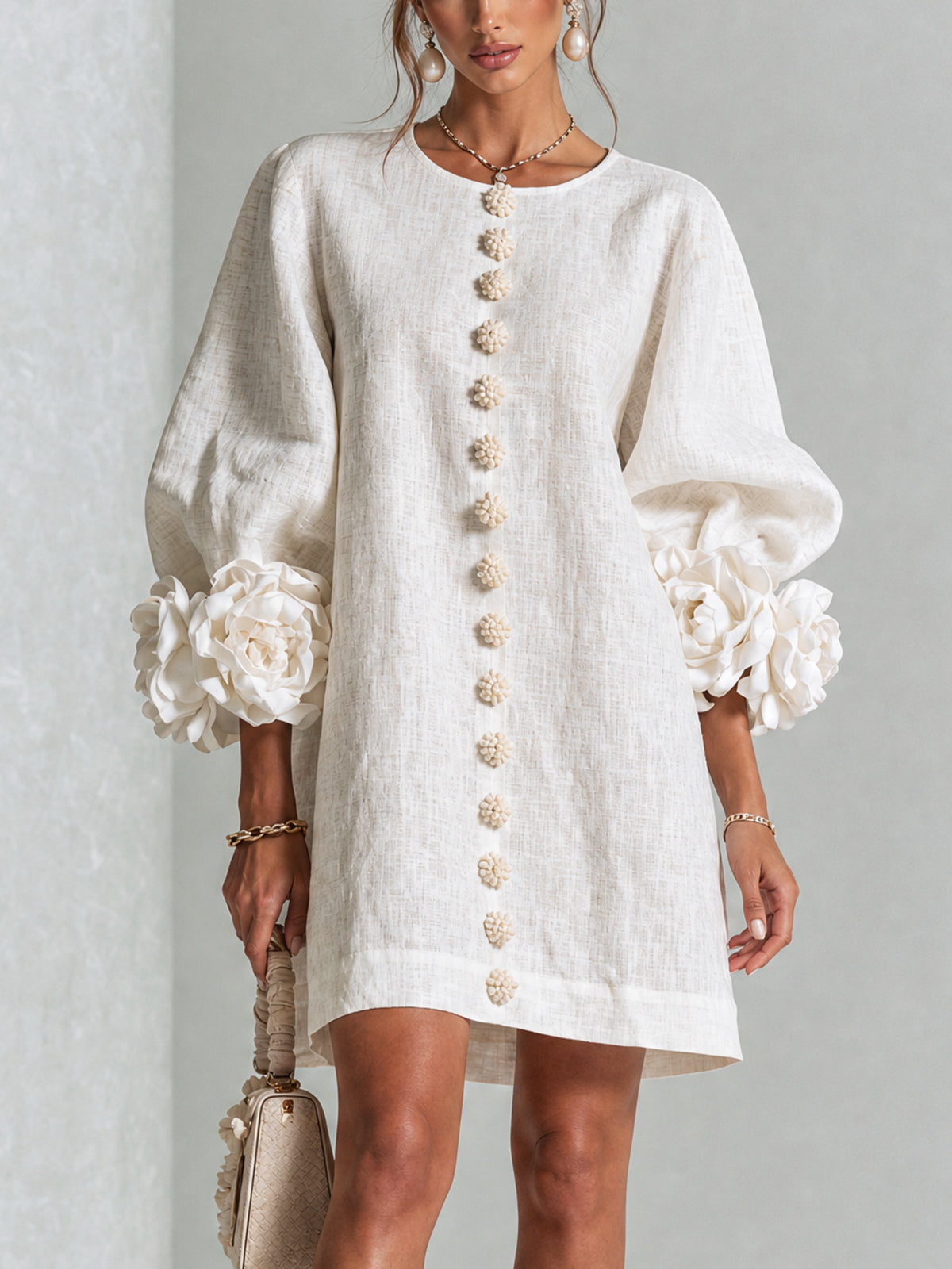 Dulcie | Floral Button-Front Mini Dress
