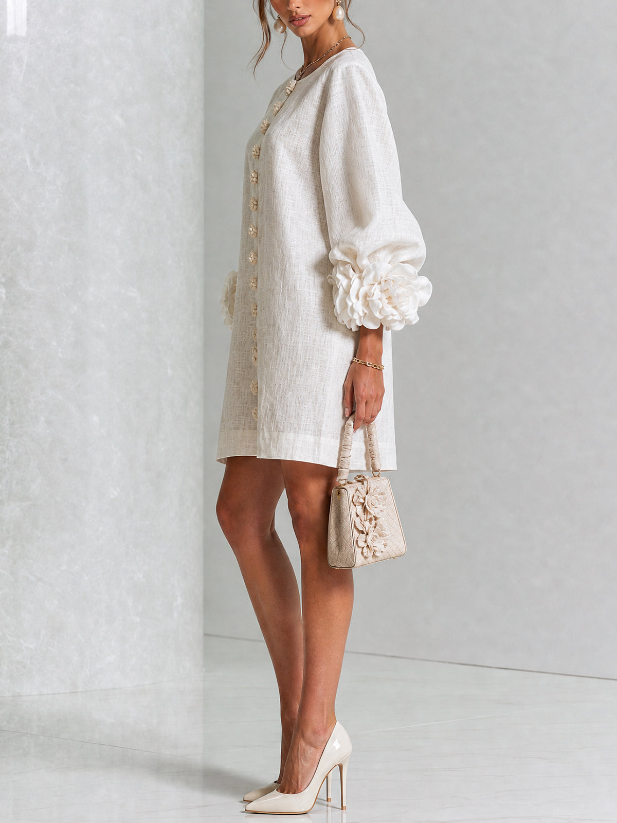 Dulcie | Floral Button-Front Mini Dress
