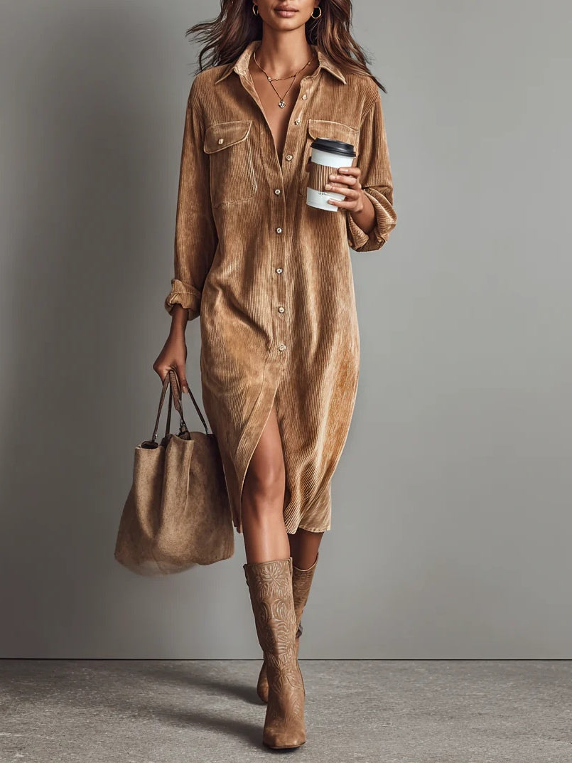 Ethel | Corduroy Midi Dress