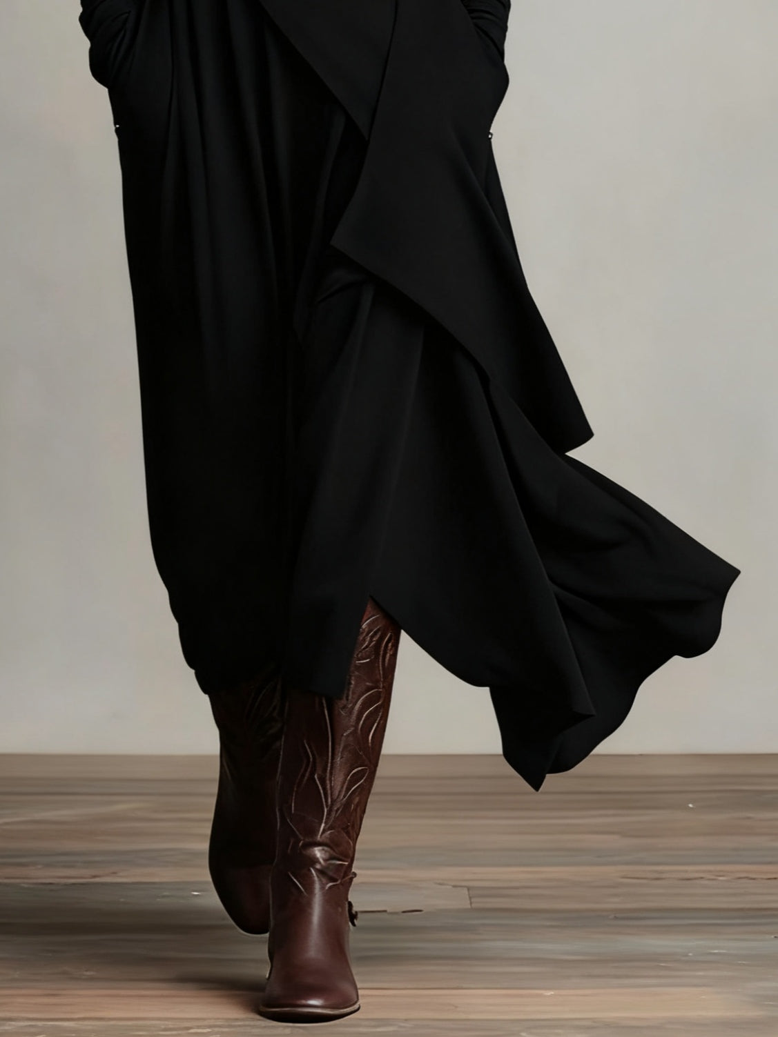 Vanessa | Vintage Asymmetric Roll-Neck Dress