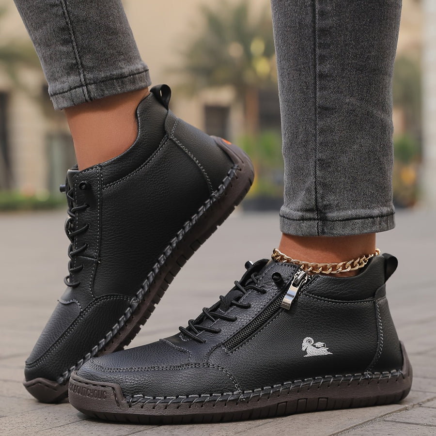 Maggie | Black Wide-Fit Comfort Sneakers