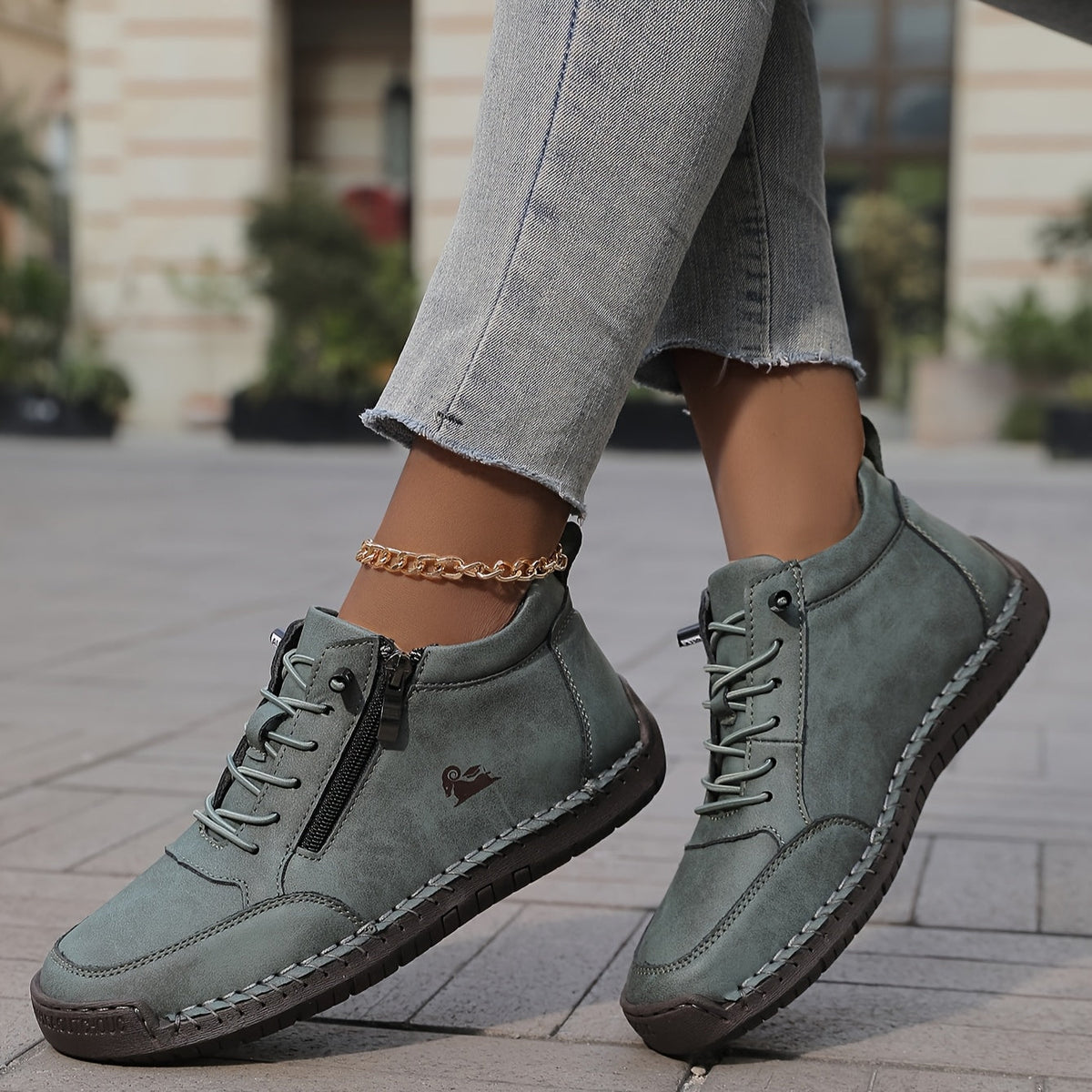 Peggy | Green Wide-Fit Comfort Sneakers