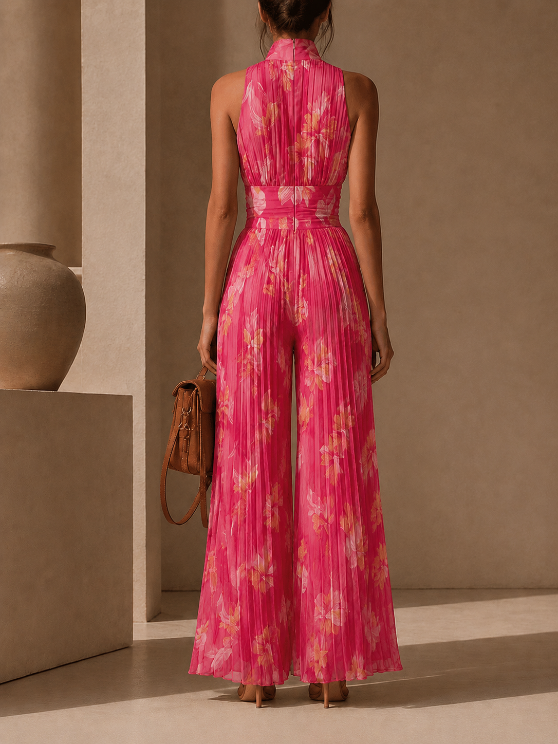 Annabel | Pleated Wide-Leg Jumpsuit