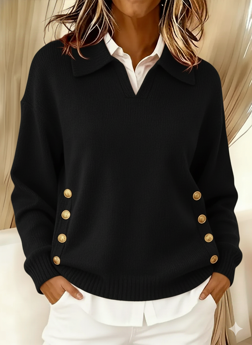 Rosalind | Collared V-Neck Sweater