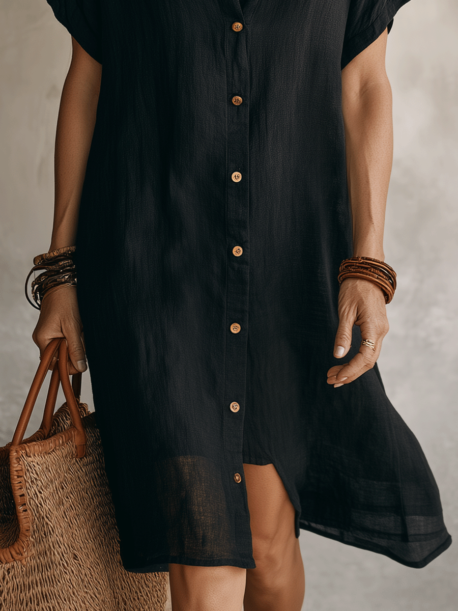 Kitty | Linen Midi Dress