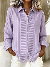 Noreen | Relaxed Striped Button-Front Blouse