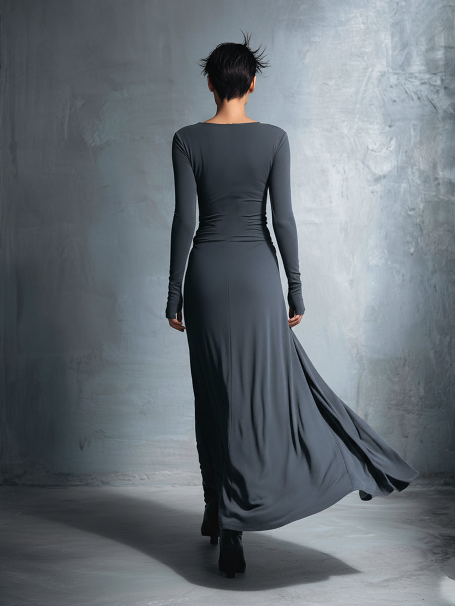 Martha | Maxi Wrap Dress with Knot Detail