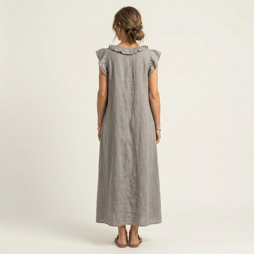 Natasha | Ruffle V-Neck Maxi Dress
