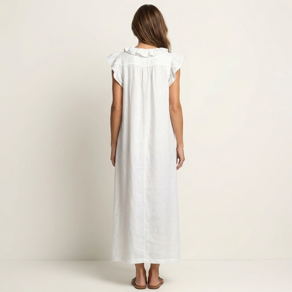 Natasha | Ruffle V-Neck Maxi Dress