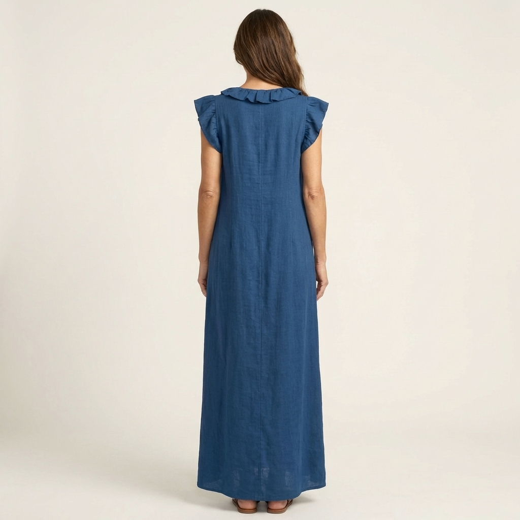 Natasha | Ruffle V-Neck Maxi Dress