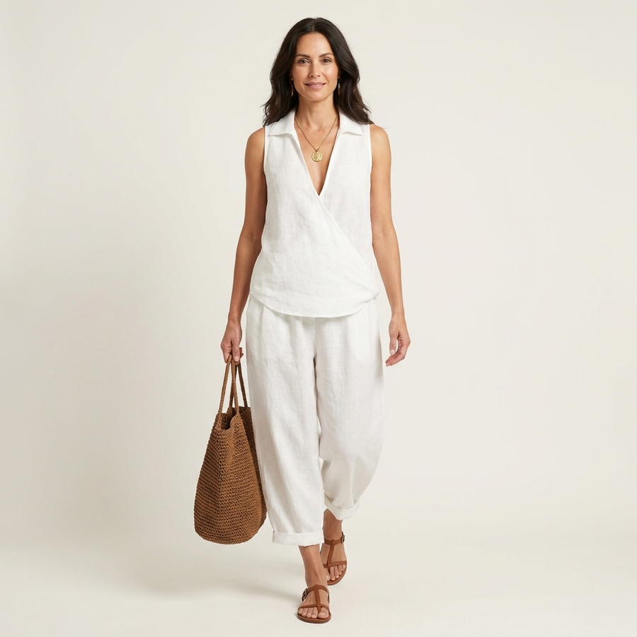 Phoebe | Wrap-Top & Wide-Leg Set
